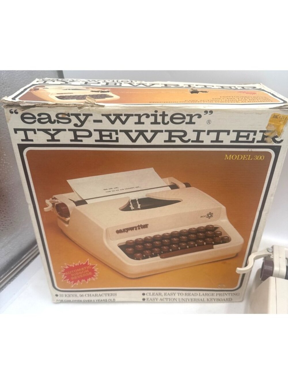 Easy-Writer Model 300 Manual Typewriter For Kids 32 Keys Large Print Beige/Brown